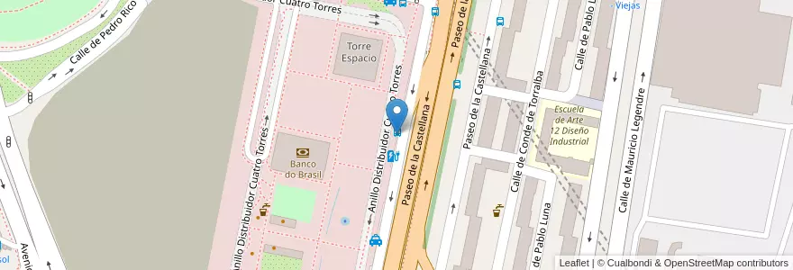 Mapa de ubicacion de CASTELLANA, PASEO, DE LA,S/N en إسبانيا, منطقة مدريد, منطقة مدريد, Área Metropolitana De Madrid Y Corredor Del Henares, مدريد.