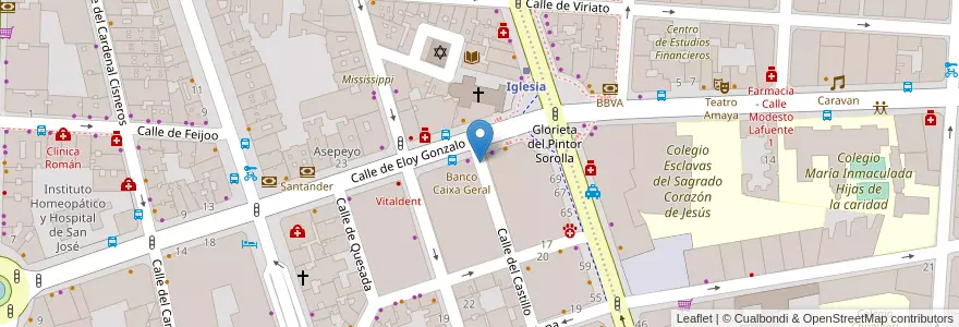Mapa de ubicacion de CASTILLO, CALLE, DEL,25 en إسبانيا, منطقة مدريد, منطقة مدريد, Área Metropolitana De Madrid Y Corredor Del Henares, مدريد.