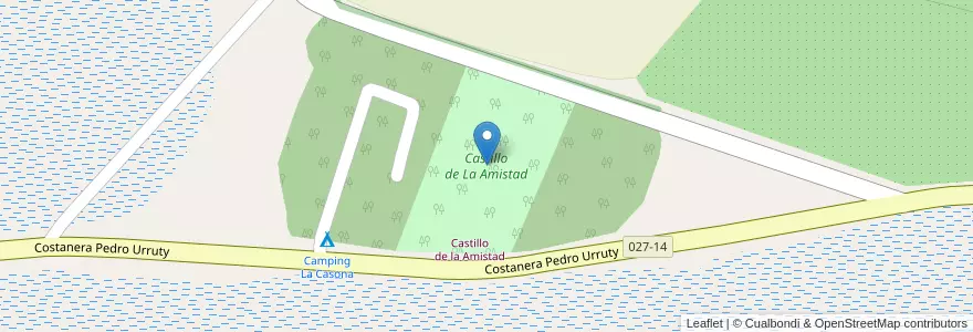 Mapa de ubicacion de Castillo de La Amistad en アルゼンチン, ブエノスアイレス州, Partido De Chascomús.