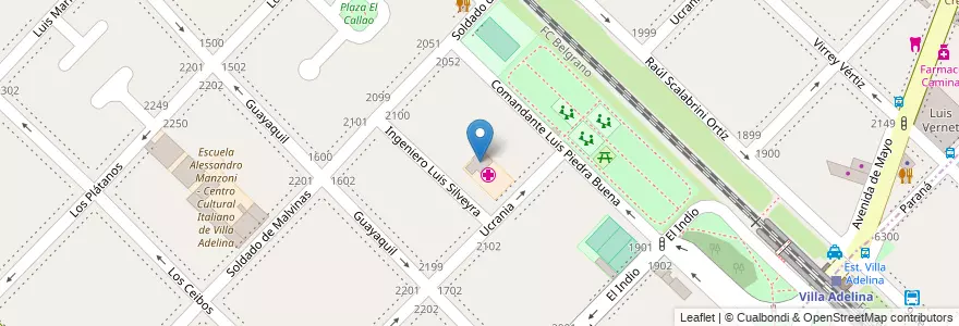 Mapa de ubicacion de Castillo Scott en Arjantin, Buenos Aires, Partido De San Isidro, Villa Adelina.