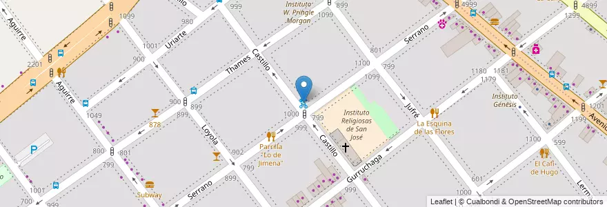 Mapa de ubicacion de Castillo, Villa Crespo en Argentinien, Ciudad Autónoma De Buenos Aires, Buenos Aires, Comuna 15.