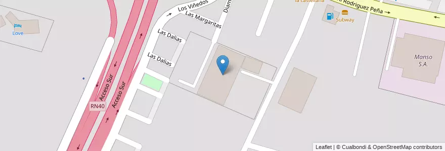 Mapa de ubicacion de CATA Internacional S.A. en 阿根廷, 智利, Mendoza, Godoy Cruz, Departamento Godoy Cruz, Distrito San Francisco Del Monte.