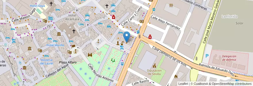 Mapa de ubicacion de Catalina Bar de Tapas en 西班牙, 安达鲁西亚, Sevilla, Sevilla.