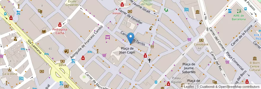 Mapa de ubicacion de Catalina Cafe en Espagne, Catalogne, Barcelone, Barcelonais, Barcelone.