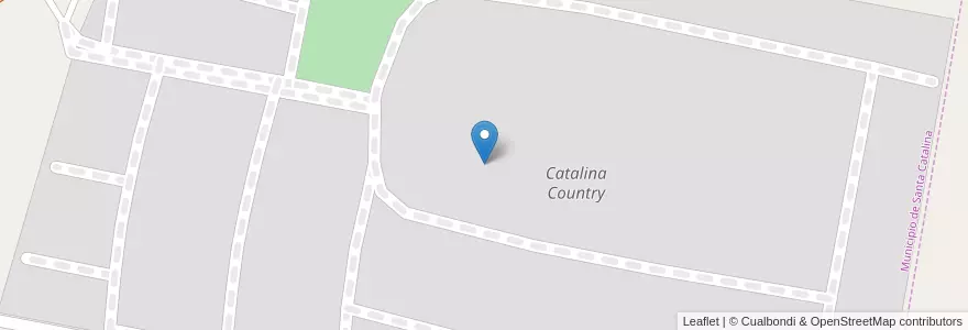 Mapa de ubicacion de Catalina Country en Arjantin, Córdoba, Departamento Río Cuarto, Pedanía Río Cuarto, Municipio De Santa Catalina.