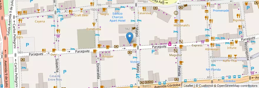 Mapa de ubicacion de Catalinas, Retiro en آرژانتین, Ciudad Autónoma De Buenos Aires, Comuna 1, Buenos Aires.