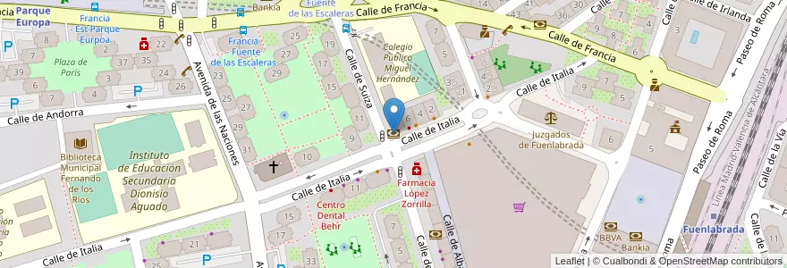 Mapa de ubicacion de CatalunyaCaixa en España, Comunidad De Madrid, Comunidad De Madrid, Área Metropolitana De Madrid Y Corredor Del Henares, Fuenlabrada.