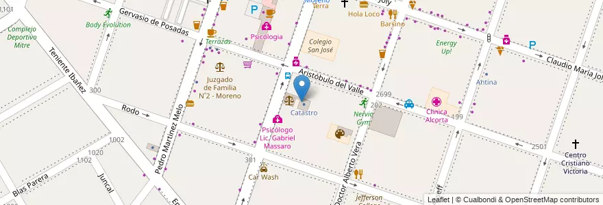 Mapa de ubicacion de Catastro en Argentinië, Buenos Aires, Partido De Moreno, Moreno.