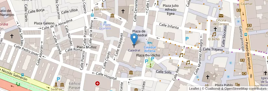 Mapa de ubicacion de Catedral en Испания, Андалусия, Альмерия, Альмерия.