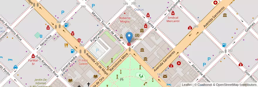 Mapa de ubicacion de Catedral 3 en آرژانتین, Chaco, Departamento San Fernando, Resistencia, Resistencia.