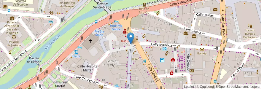 Mapa de ubicacion de Catedral en Spain, Castile And León, Burgos, Alfoz De Burgos, Burgos.