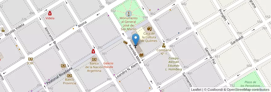 Mapa de ubicacion de Catedral de la Inmaculada Concepción en アルゼンチン, ブエノスアイレス州, Partido De Quilmes, Quilmes.