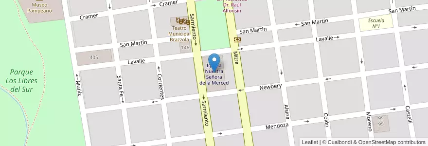 Mapa de ubicacion de Catedral Nuestra Señora de La Merced en Argentina, Buenos Aires, Partido De Chascomús.