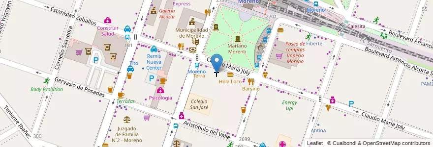 Mapa de ubicacion de Catedral Nuestra Señora del Rosario en Argentina, Provincia Di Buenos Aires, Partido De Moreno, Moreno.