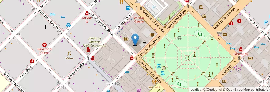 Mapa de ubicacion de Catedral San Fernando Rey en アルゼンチン, チャコ州, Departamento San Fernando, Resistencia, Resistencia.