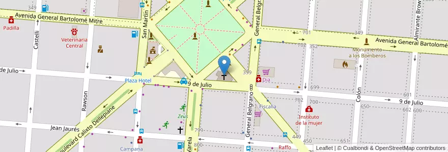 Mapa de ubicacion de Catedral Santa Florentina en Arjantin, Buenos Aires, Partido De Campana.
