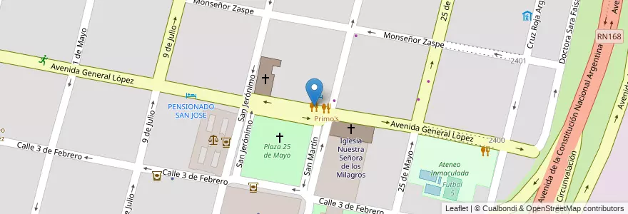 Mapa de ubicacion de Catedral en Аргентина, Санта-Фе, Departamento La Capital, Santa Fe Capital, Santa Fe.