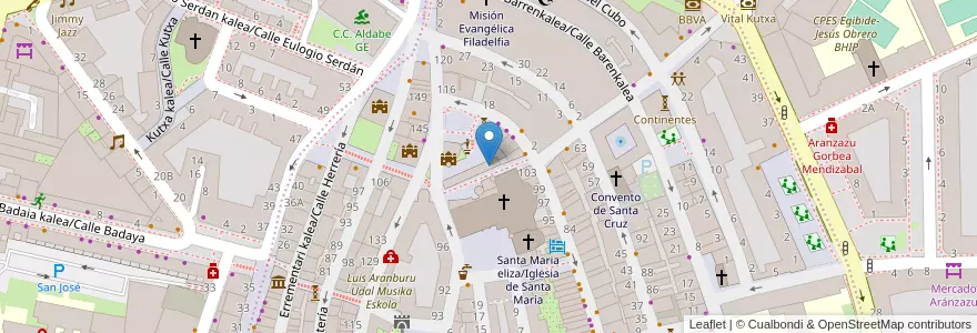 Mapa de ubicacion de Cathedral visitor centre toilet en España, Euskadi, Araba/Álava, Gasteizko Kuadrilla/Cuadrilla De Vitoria, Vitoria-Gasteiz.