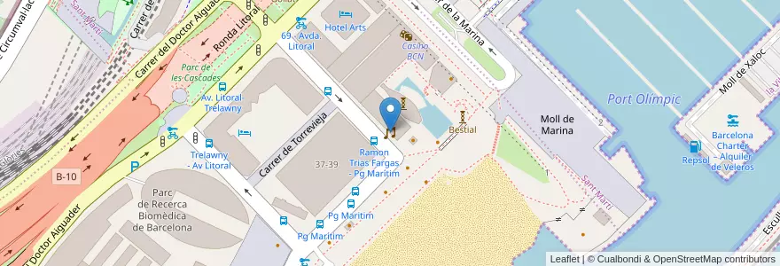 Mapa de ubicacion de Catwalk Club en Sepanyol, Catalunya, Barcelona, Barcelonès, Barcelona.