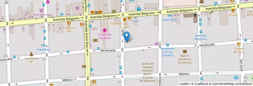 Mapa de ubicacion de Cauce XXI, Montserrat en Argentinië, Ciudad Autónoma De Buenos Aires, Comuna 1, Buenos Aires.