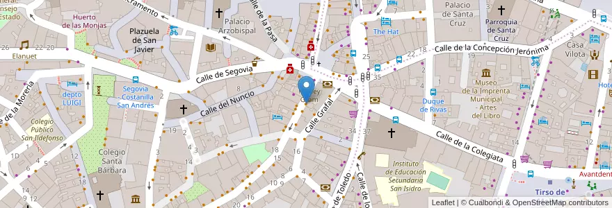 Mapa de ubicacion de Cava Baja 5 en Espanha, Comunidade De Madrid, Comunidade De Madrid, Área Metropolitana De Madrid Y Corredor Del Henares, Madrid.