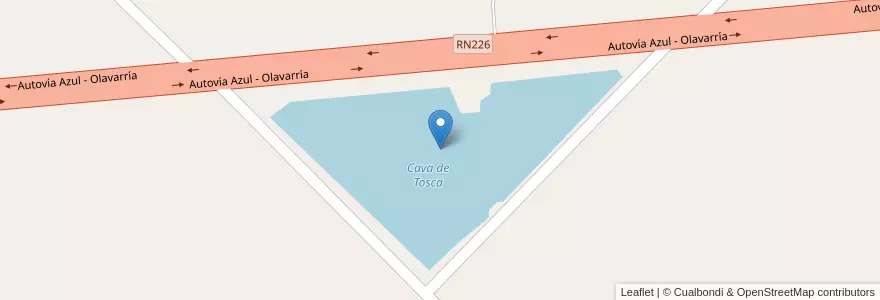 Mapa de ubicacion de Cava de Tosca en Arjantin, Buenos Aires, Partido De Olavarría.