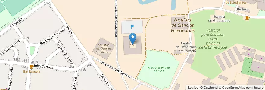 Mapa de ubicacion de CBC, Agronomia en Argentinië, Ciudad Autónoma De Buenos Aires, Buenos Aires, Comuna 15.