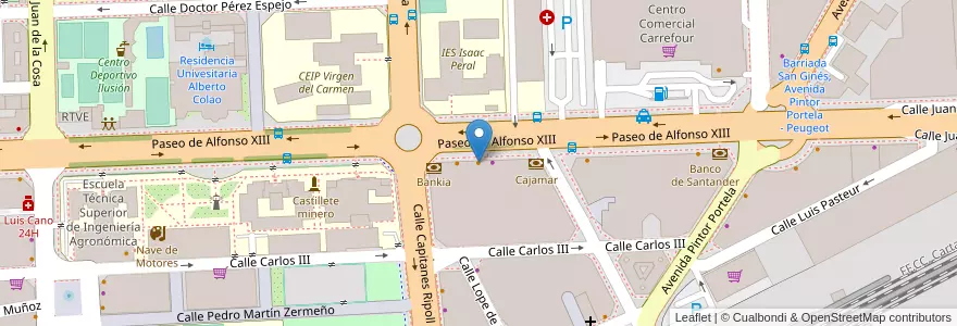 Mapa de ubicacion de CBC en スペイン, ムルシア州, ムルシア州, Campo De Cartagena Y Mar Menor, Cartagena.
