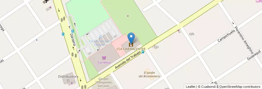 Mapa de ubicacion de CCA CINEMACENTER en Аргентина, Буэнос-Айрес, Partido De Florencio Varela, Florencio Varela.