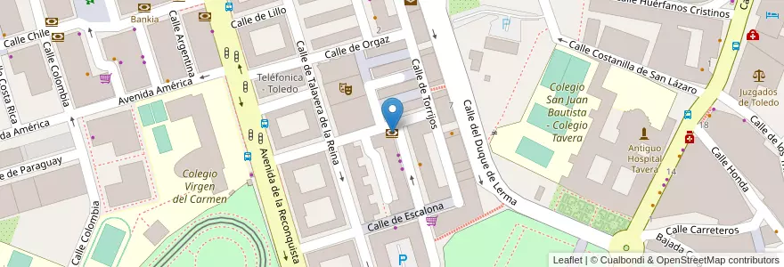 Mapa de ubicacion de CCM Grupo Liberbank en Espanha, Castela-Mancha, Toledo, Toledo, Toledo.