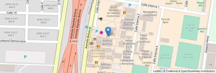Mapa de ubicacion de CCT en アルゼンチン, サルタ州, Capital, Municipio De Salta, Salta.