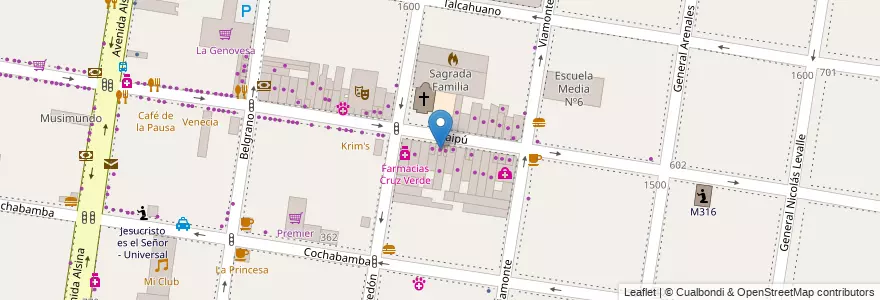 Mapa de ubicacion de CDG Computación en Arjantin, Buenos Aires, Partido De Lomas De Zamora, Banfield.
