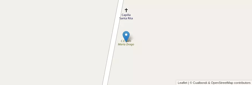 Mapa de ubicacion de C.E. Luis María Drago en 아르헨티나, Córdoba, Departamento San Justo, Pedanía Libertad.