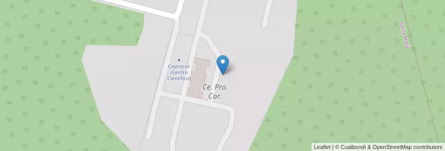 Mapa de ubicacion de Ce. Pro. Cor. en Аргентина, Кордова, Departamento Punilla, Pedanía Rosario, Municipio De Santa María De Punilla.