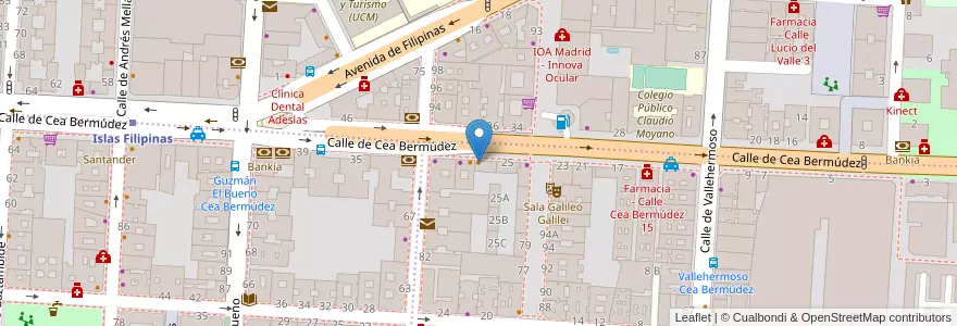 Mapa de ubicacion de Cea 27 en Испания, Мадрид, Мадрид, Área Metropolitana De Madrid Y Corredor Del Henares, Мадрид.