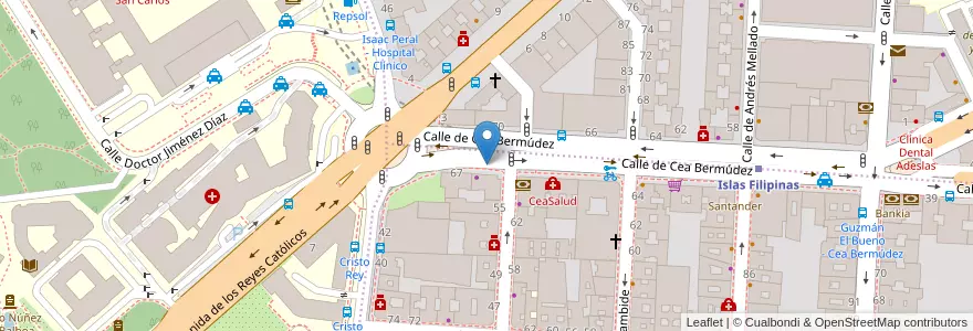 Mapa de ubicacion de CEA BERMUDEZ, CALLE, DE,65 en اسپانیا, بخش خودمختار مادرید, بخش خودمختار مادرید, Área Metropolitana De Madrid Y Corredor Del Henares, مادرید.