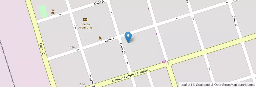 Mapa de ubicacion de C.E.A.T. 1 (Hospital) Crecer Jugando en Argentinië, Buenos Aires, Partido De Villarino, Pedro Luro.