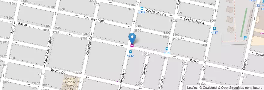 Mapa de ubicacion de Ceballos en Arjantin, Santa Fe, Departamento Rosario, Municipio De Rosario, Rosario.