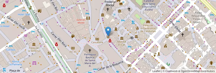 Mapa de ubicacion de CECAS en 西班牙, Catalunya, Barcelona, Barcelonès, Barcelona.