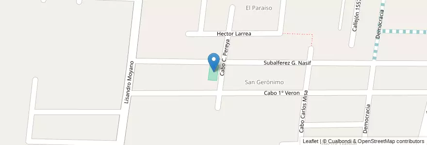 Mapa de ubicacion de Cedrys N Las Heras en Arjantin, Şili, Mendoza, Departamento Las Heras, Distrito El Plumerillo.