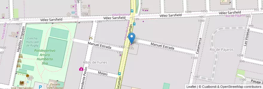 Mapa de ubicacion de Ceferino Namuncurá en Arjantin, Santa Fe, Departamento Rosario, Municipio De Funes, Funes.