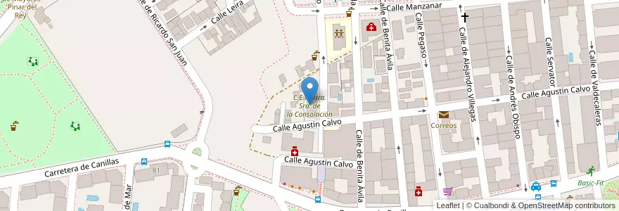 Mapa de ubicacion de C.E.I. Ntra. Sra. de la Consolación en España, Comunidad De Madrid, Comunidad De Madrid, Área Metropolitana De Madrid Y Corredor Del Henares, Madrid.