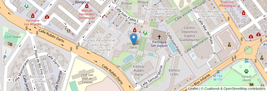 Mapa de ubicacion de CEI Rubén Darío en İspanya, Andalucía, Sevilla, Sevilla.