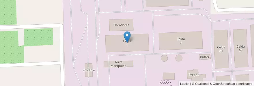 Mapa de ubicacion de Celda 1 en アルゼンチン, サンタフェ州, Departamento Rosario, Municipio De Villa Gobernador Gálvez.