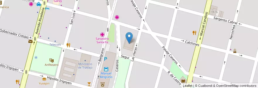 Mapa de ubicacion de Celestino X en الأرجنتين, سانتا في, إدارة العاصمة, سانتا في العاصمة, سانتا في.