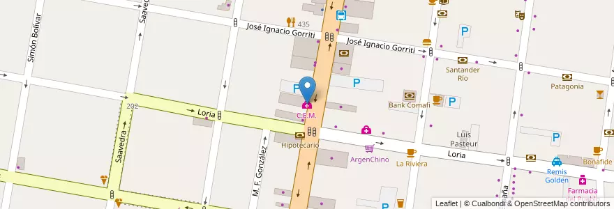 Mapa de ubicacion de C.E.M. en Argentinië, Buenos Aires, Partido De Lomas De Zamora, Lomas De Zamora.