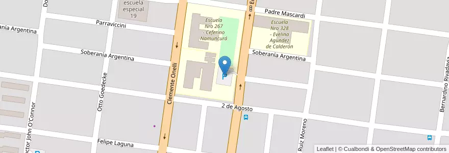Mapa de ubicacion de CEM 44 (escuela secundaria) en آرژانتین, شیلی, استان ریو نگرو، آرژانتین, Departamento Bariloche, Municipio De San Carlos De Bariloche, San Carlos De Bariloche.