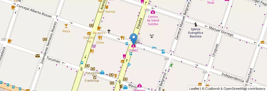 Mapa de ubicacion de CEMEC en Argentina, Buenos Aires, Partido De Moreno, Moreno.