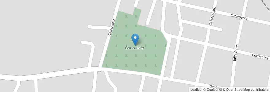 Mapa de ubicacion de Cementerio en 阿根廷, Córdoba, Departamento Punilla, Pedanía Rosario, Municipio De Cosquín, Cosquín.