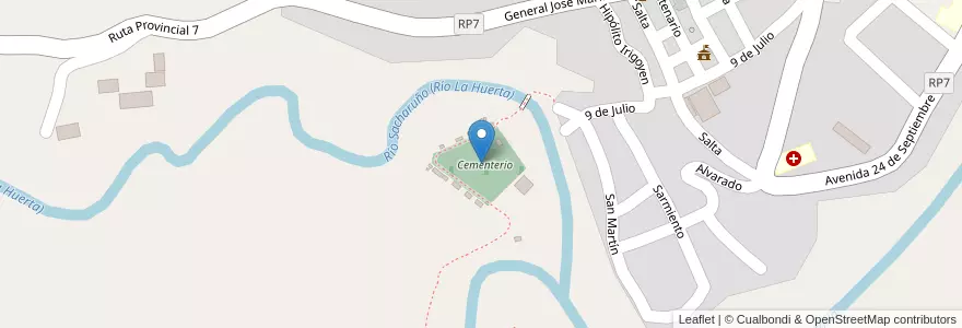 Mapa de ubicacion de Cementerio en アルゼンチン, サルタ州, Santa Victoria, Santa Victoria Oeste.